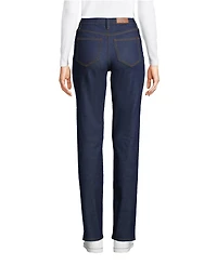 Lands' End Women's Tall Recover High Rise Straight Leg Blue Jeans