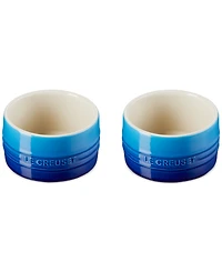 Le Creuset Stoneware Round Ramekin Straight Wall Set