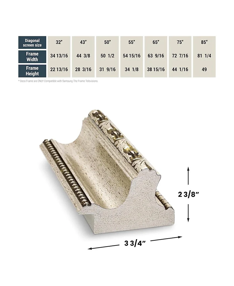Deco Tv Frames 85" Frame for Samsung The Frame Tv 2021-2025
