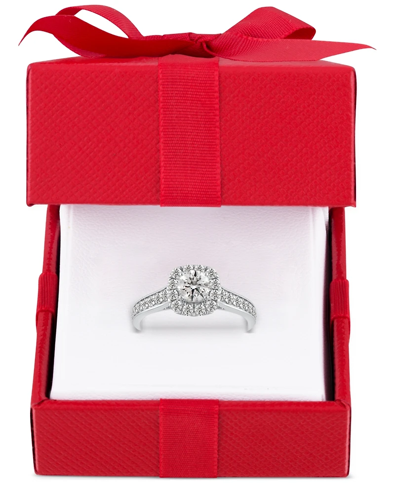 Diamond Halo Engagement Ring (1 ct. t.w.) 14k White Gold or