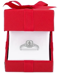 Diamond Halo Engagement Ring (1 ct. t.w.) 14k White Gold or