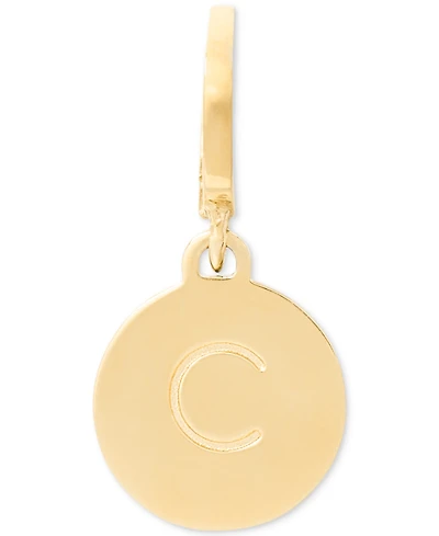 Kate Spade New York Gold-Tone Initial Polished Disc Charm Pendant