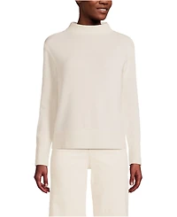 Lands' End Women's Cashmere Funnel Neck Sweater