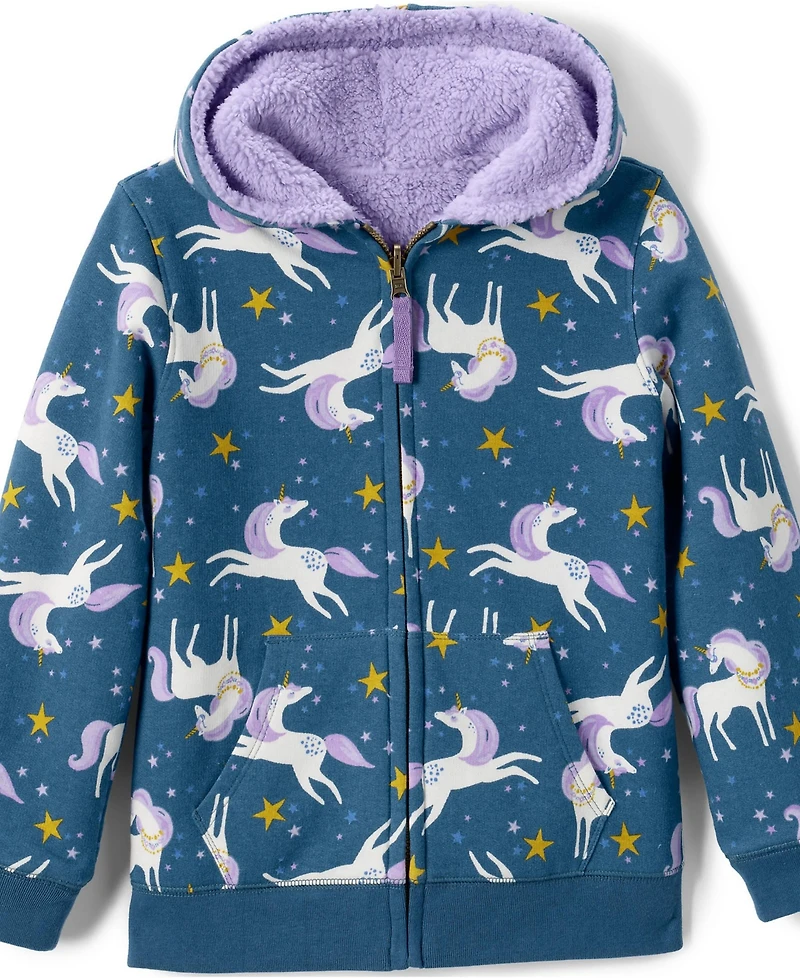 Lands' End Big Boys Husky Reversible High Pile Fleece Hoodie