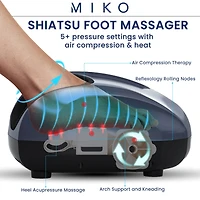 Miko Shiatsu Foot Massager Machine with Kneading and Switchable Heat