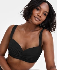 Bleu Rod Beattie Shirred Underwire D-Cup Bikini Top