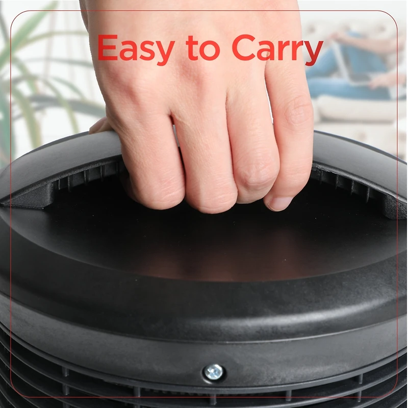 Black and Decker Electric Heater, 360° Surround Portable Heater， Space Heater with 3 Settings and Manual Controls
