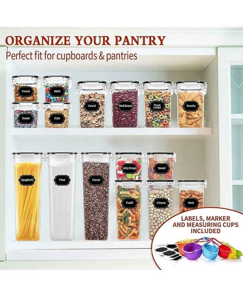 Airtight Food Storage Containers with Lids 24pcs Dry Food Storage Containers