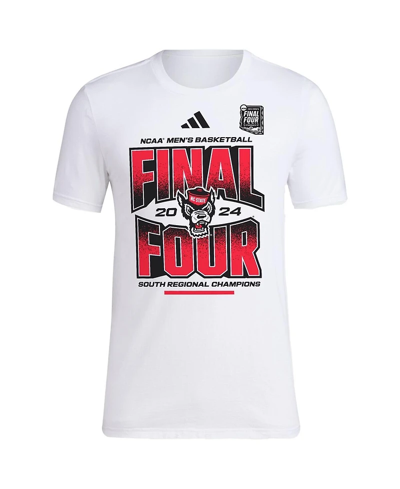 Unisex adidas White Nc State Wolfpack 2024 Ncaa Men's Basketball Tournament March Madness Final Four Locker Room T-Shirt