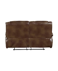 White Label Ouray 64" Leather Double Reclining Love Seat