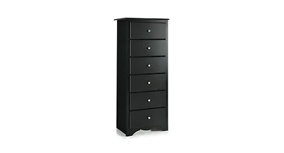 Slickblue 6 Drawers Chest Dresser Clothes Storage Bedroom Furniture Cabinet