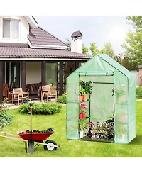 Slickblue Portable 4 Tier Walk-in Plant Greenhouse with 8 Shelves