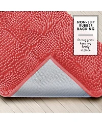 Ultra Soft Non-Slip Chenille Bath Rug - Quick Dry, Machine Washable Large 26”x44”