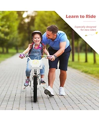 Gymax 18'' Kids Bike Toddlers Adjustable Freestyle Bicycle with Training Wheels