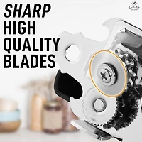 Zulay Kitchen Soft Edge Can Opener With Stainless Steel Blades and Large Turn Knob