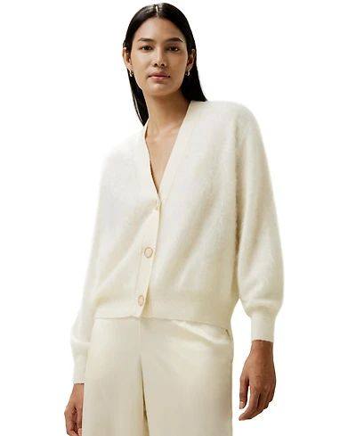 Lilysilk Women's Hestia Button Front V Neck Cardigan