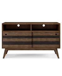 Simpli Home Clarkson Solid Acacia Wood Tv Stand in Rustic Natural Aged Brown For TVs up to 60 inches