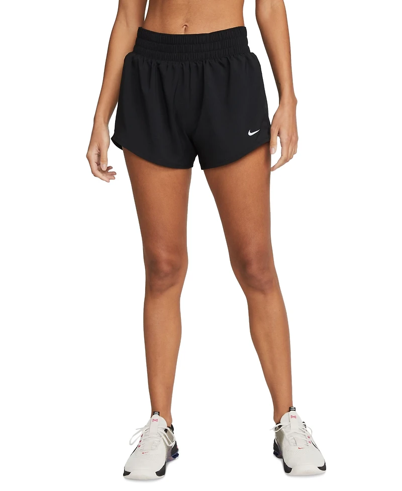 Nike Women's One Dri-fit Mid-Rise Brief-Lined Shorts