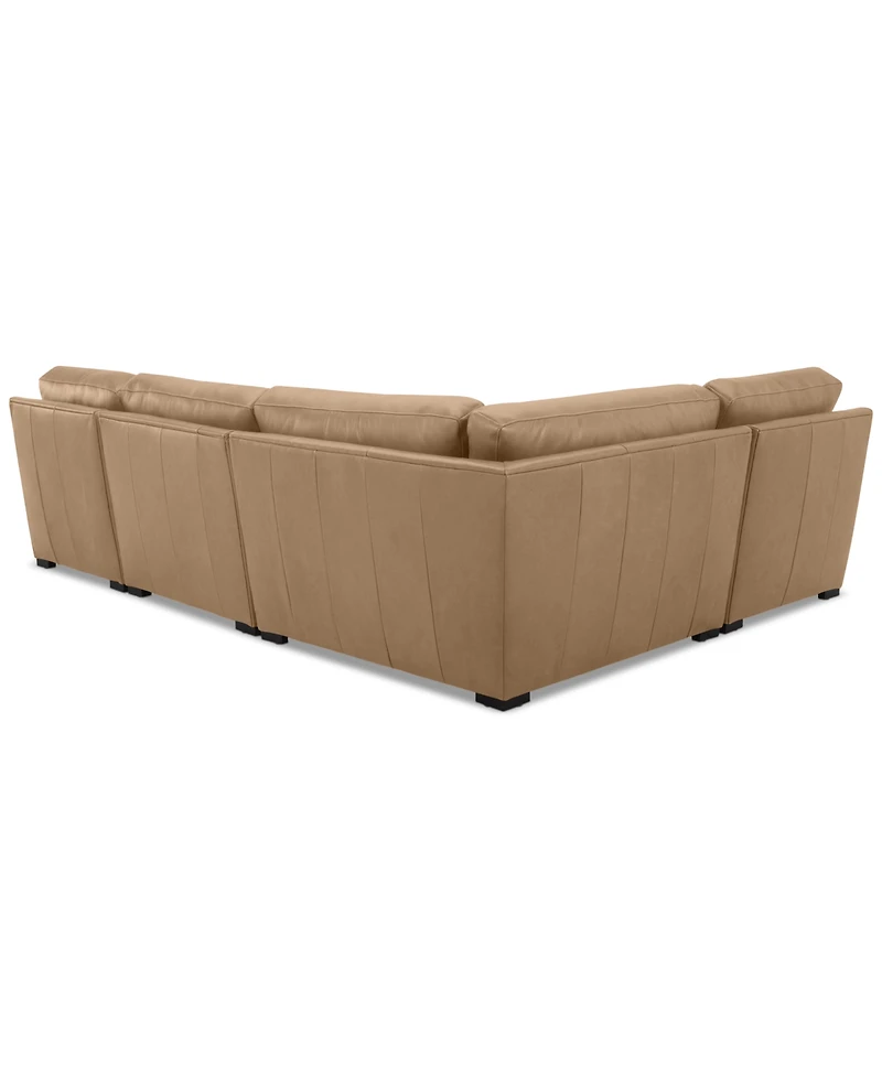 Radley 113" 4-Pc. Leather Wedge Sectional, Created for Macy's