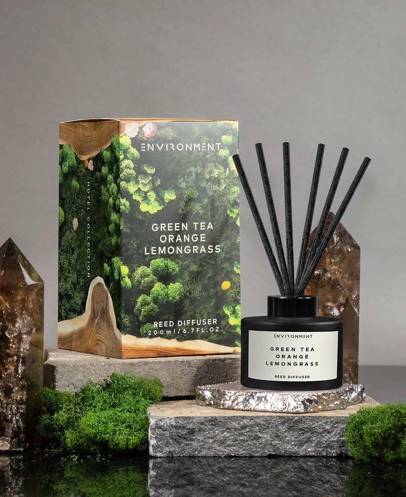 Environment Green Tea, Orange & Lemongrass Diffuser (Inspired by 5-Star Luxury Hotels), 6.7 oz.