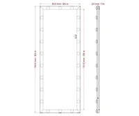 Streamdale Furniture Modern Wall Standing Bedroom Hotel Full Length Mirror With Led Bulbs Touch Control Whole Body