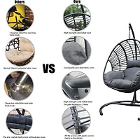 High Quality Outdoor Indoor Pe Wicker Swing Egg Chair