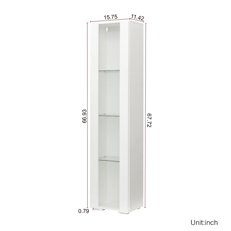 Streamdale Side Cabinet With Aluminum Strip Lamp