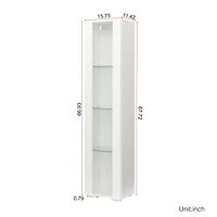 Streamdale Side Cabinet With Aluminum Strip Lamp