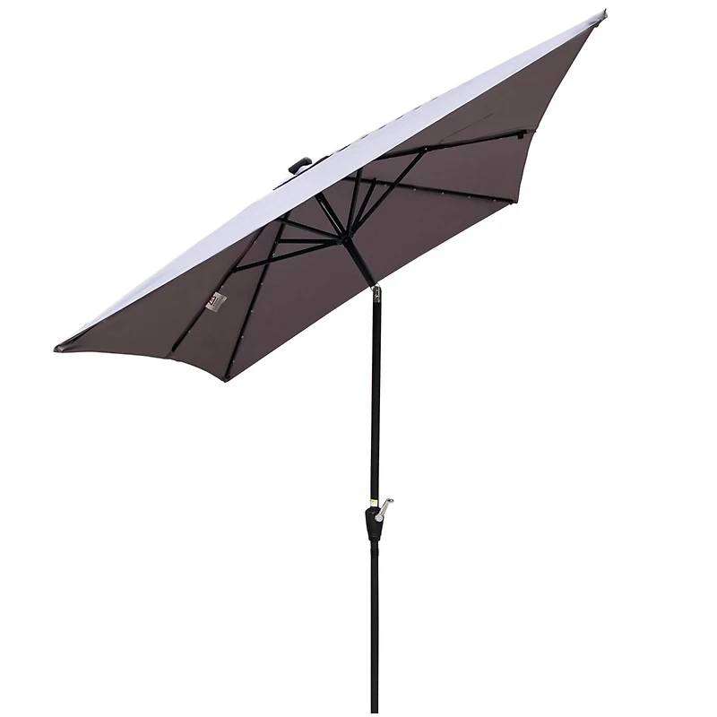 Streamdale 10ft Patio Solar Led Umbrella w/ Crank