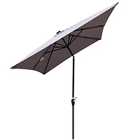 Streamdale 10ft Patio Solar Led Umbrella w/ Crank