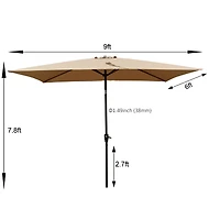 Streamdale 9-ft Waterproof Patio Umbrella with Crank and Tilt