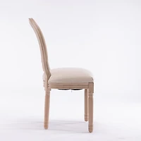 Streamdale Vintage Linen Dining Chair, Set of 2