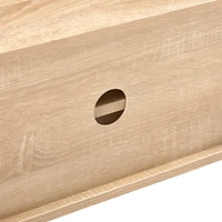 Streamdale Natural Rattan Tv Cabinet with Sliding Doors