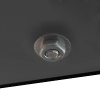 Streamdale Modern Black Glass Coffee Table Set for Living Room