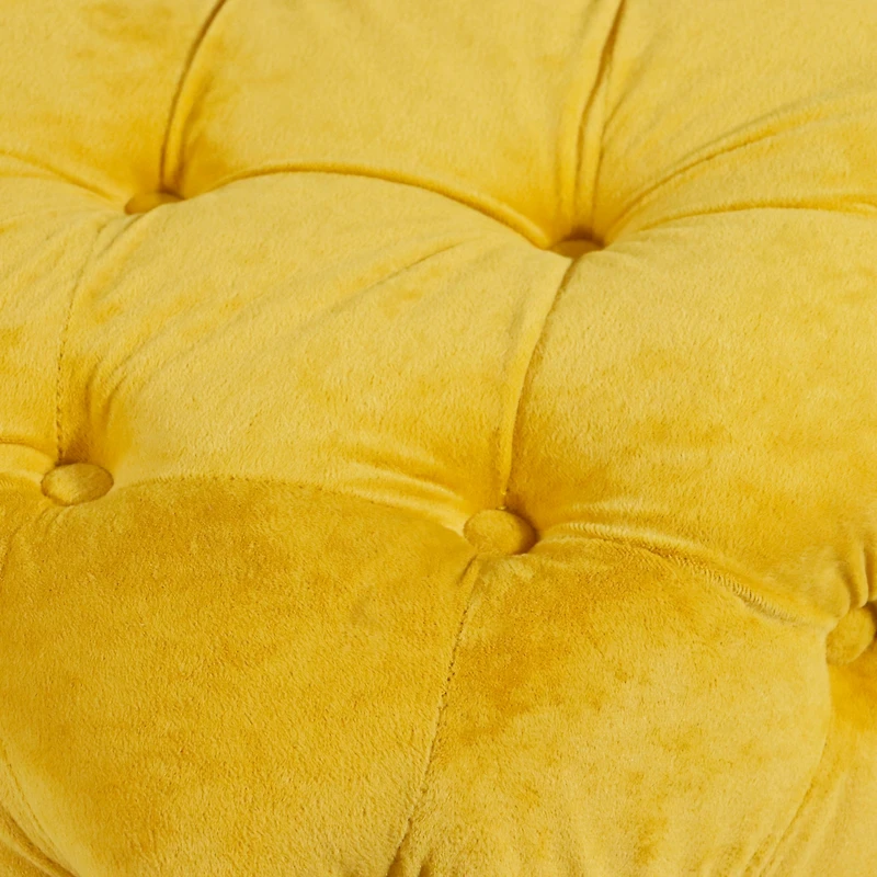 Streamdale Modern Yellow Upholstered Ottoman with End Table & Footstool