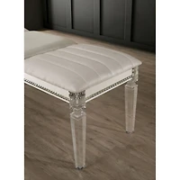 Simplie Fun Solid Wood Bench with Crystal Accent