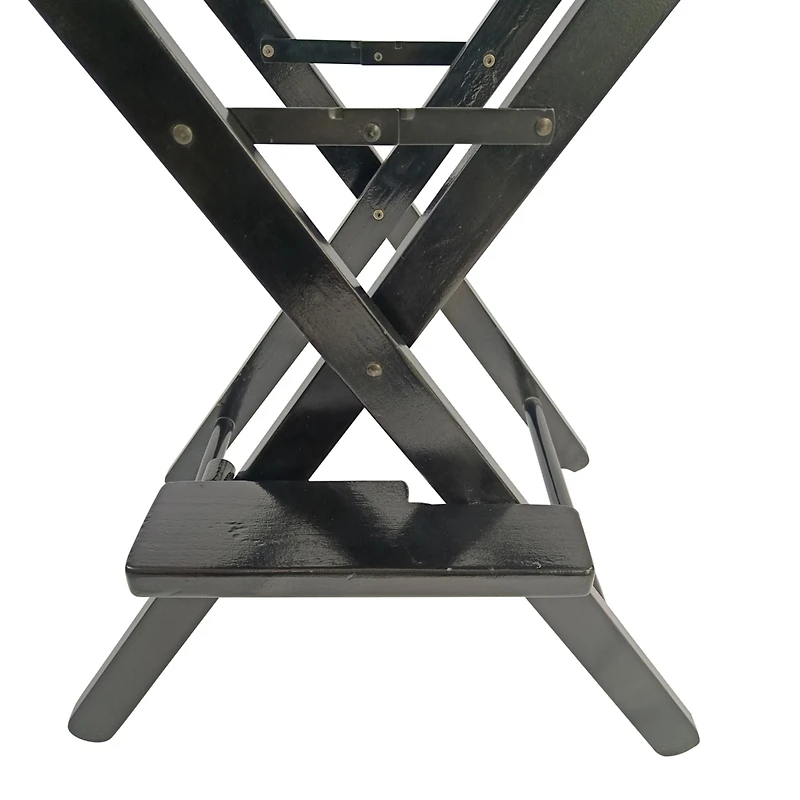 Streamdale Folding Black Director's Chair Set - 2 Pieces