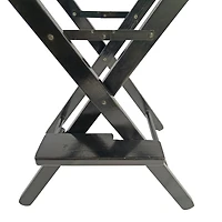 Streamdale Folding Black Director's Chair Set - 2 Pieces