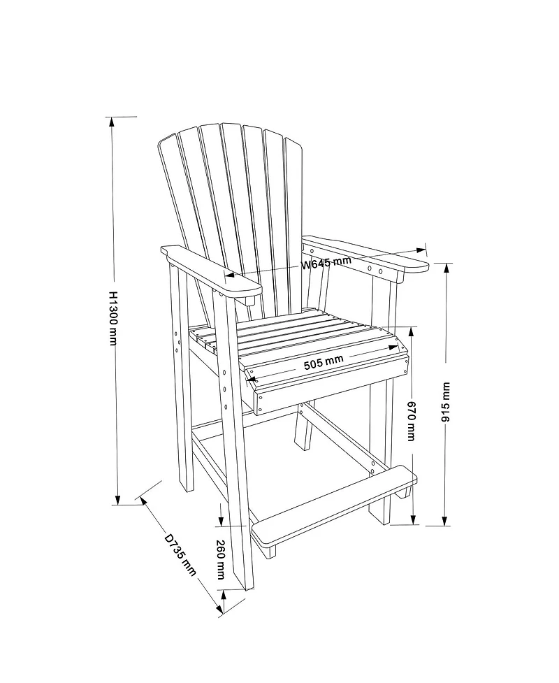 Streamdale Hdpe Bar Chair, White + Gray, Set Of 2