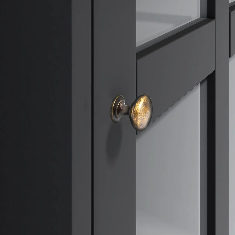 Simplie Fun Minimalist Tv Stand with Glass Door, for TVs up to 70"