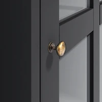 Simplie Fun Minimalist Tv Stand with Glass Door, for TVs up to 70"