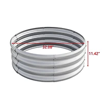 32.0811.4" Tall Round Raised Garden Bed, Metal Raised Beds for Vegetables, Outdoor Garden Raised Planter Box, Backyard Patio Planter Raised Beds