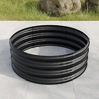 32.08"11.4" Tall Round Raised Garden Bed,Metal Raised Beds for Vegetables, Outdoor Garden Raised Planter Box, Backyard Patio Planter Raised