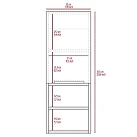 Streamdale Mila White Bathroom Cabinet with Internal & External Shelves