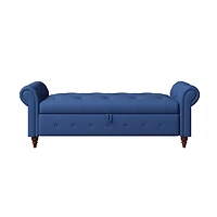 Streamdale Furniture Bed Bench Navy Blue Fabric