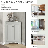 Streamdale Adjustable Shelves Triangle Bathroom Storage Cabinet