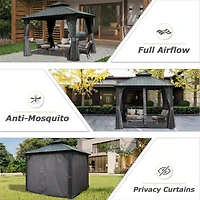 Streamdale 10' X 10' Hardtop Gazebo, Aluminum Metal Gazebo
