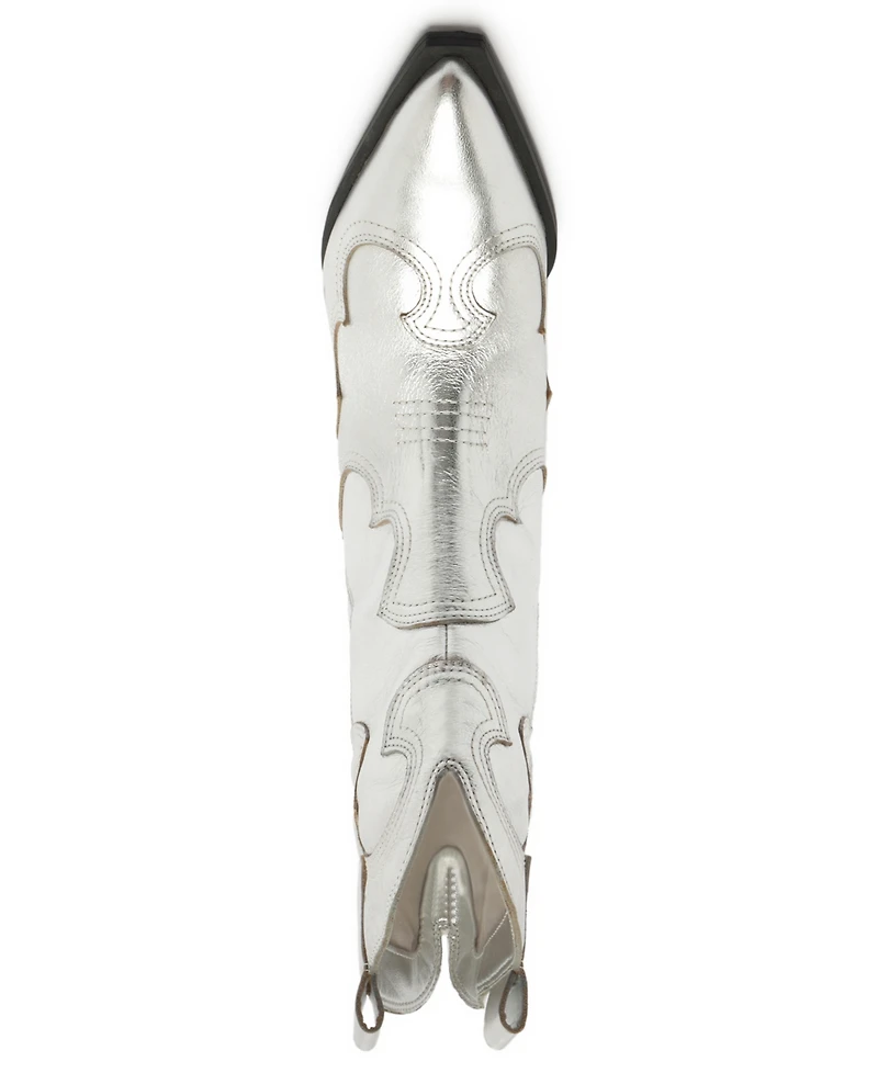 Arezzo Women's Giovanna Low Block Cowboy Booties