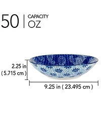 Certified International Carnival Blue Set of 6 Soup or Pasta Bowl 6 Asst