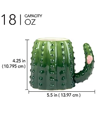 Certified International Cactus Verde 3-d Set of 4 Mugs
